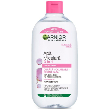 Produse Pentru Curatarea Tenului - Apa Micelara, Garnier, 700 ml, Skin Active Sensitive