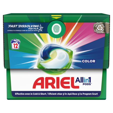 Detergent Rufe - Ariel Detergent Capsule 12 buc All in 1 Pods Color