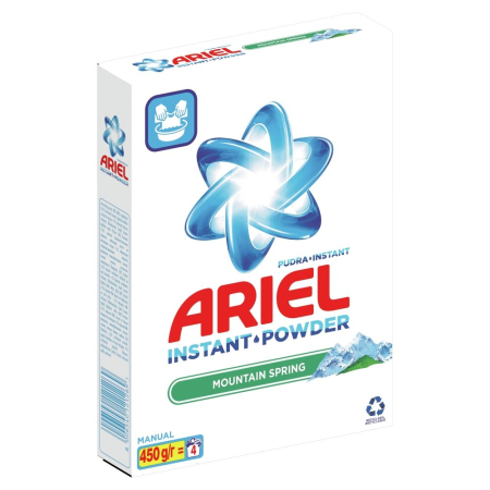 Detergent Si Balsam Rufe - Ariel Detergent Manual, 450 g, Instant Powder Mountain Spring