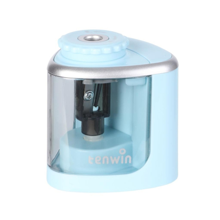 Ascutitoare Electrica Semi-Automata, Flippy, din Plastic, Baterii 2 x AA (neincluse), 6.5 x 6.5 x 7.5 cm, Albastru [3]