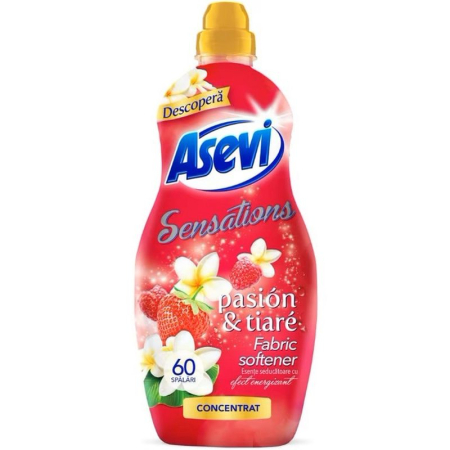 Balsam Rufe - Balsam pentru Rufe, Asevi, 1.44 L Concentrat Pasion Tiare 60 spalari
