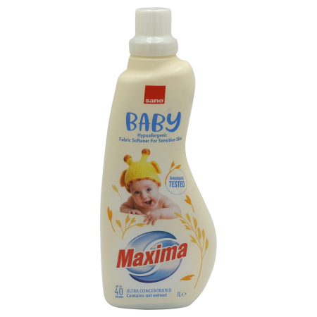 Balsam Rufe - Balsam pentru Rufe, Sano, Ultra Concentrat, 1 L, Baby, 40 Spalari