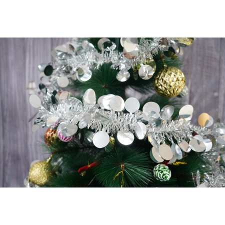 Beteala Craciun, Flippy, argintiu, marimea: 2 m x 11 cm material:folie PVC, interior/exterior [7]