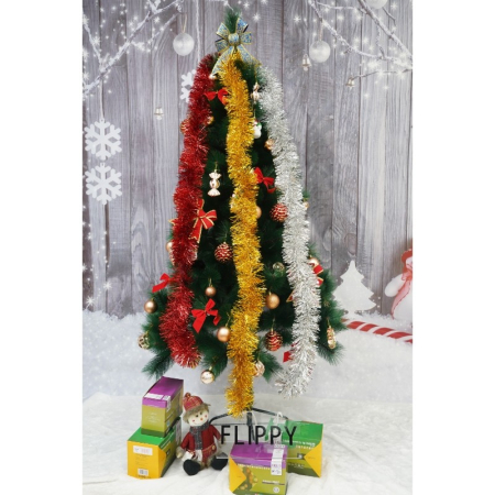 Beteala Craciun, Flippy, argintiu, marimea: 2 m x 11 cm material:folie PVC, interior/exterior [10]