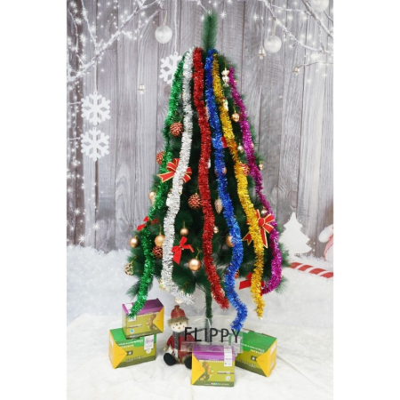 Beteala Craciun, Flippy, argintiu, marimea: 2 m x 5 cm material:folie PVC, interior/exterior [10]