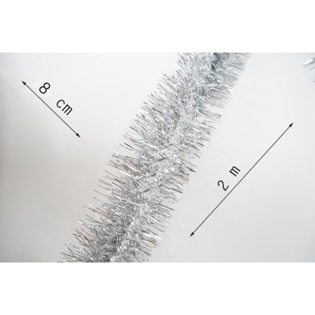 Beteala Craciun, Flippy, argintiu, marimea: 2 m x 8 cm material:folie PVC, interior/exterior [10]