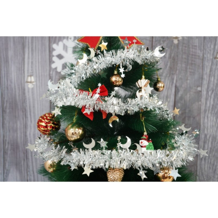 Beteala Craciun, Flippy, argintiu, marimea: 2 m x 9 cm x 5 cm material:folie PVC, interior/exterior [8]