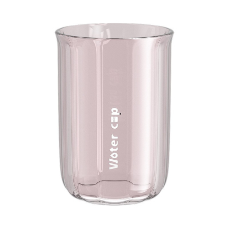 Articole Pentru Baie - Cana de Apa pentru Clatit, Flippy, pentru Periuta de Dinti, 200 ml, 10.4 x 7.3 cm, Roz Transparent