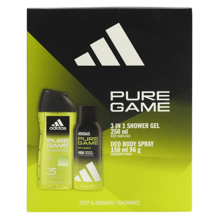 Cosmetice - Caseta Cadou, Adidas, Deo150, Gel de Dus 250 Men Pure Game