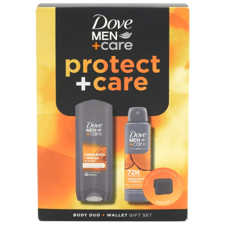 Set Caseta Cadou - Caseta Cadou, Dove, Gel de Dus 250, Deo150, Portofel Men Sandalwood Vanilla