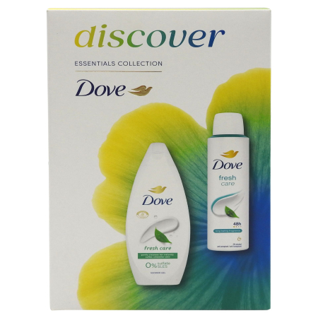 Set Caseta Cadou - Caseta Cadou, Dove, Gel de Dus 250 ml, Deo150 ml Discover Fresh Care