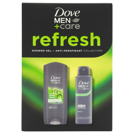 Set Caseta Cadou - Caseta Cadou, Dove, Gel de Dus 250 ml, Deo150 ml Men Care Refresh