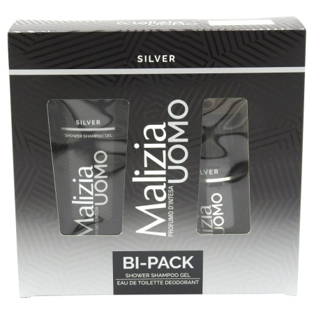 Cosmetice - Caseta Cadou, Malizia, Deo150, Gel de Dus 250 Men Silver