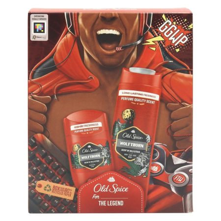 Set Caseta Cadou - Caseta Cadou, Old Spice, Stick50 ml, Gel de Dus 250 ml Wolfthorn