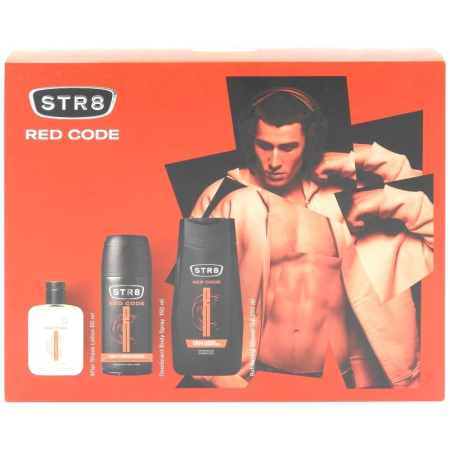 Set Caseta Cadou - Caseta Cadou, Str8, Asl50 ml, Deo150 ml, Gel de Dus 250 ml Red Code