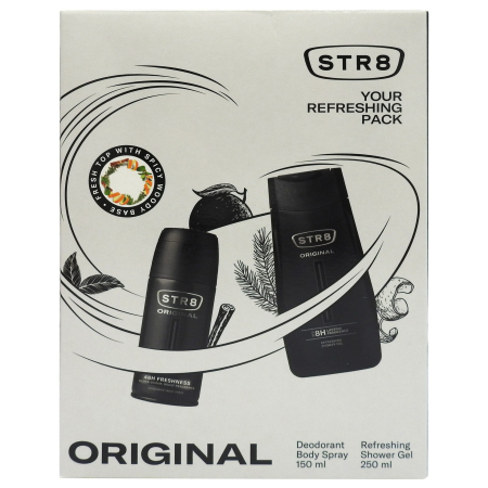 Set Caseta Cadou - Caseta Cadou, Str8, Gel de Dus 250, Deo150 Original
