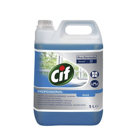 Solutie Curatat Geamuri - CIF Professional Glass &amp; Multi Surface - Detergent Geamuri si Suprafete 5 L