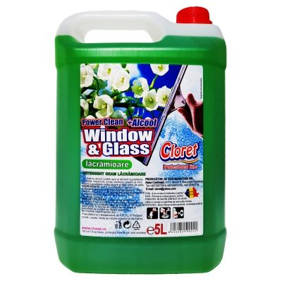 Solutie Curatat Geamuri - Cloret Detergent Geam 5 L Lacramioara