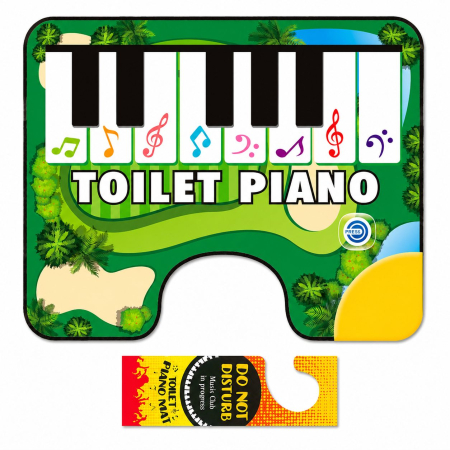 Articole Pentru Baie - Covoras de Baie, Flippy, Model Pian Electric, Interactiv, 3 Moduri, +14 Ani, din Panza, cu Baterii, 60 x 48 cm, Verde