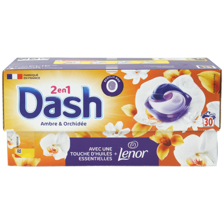 Detergent Rufe - Dash Detergent Capsule 2in1 30 buc Ambre si Orchid