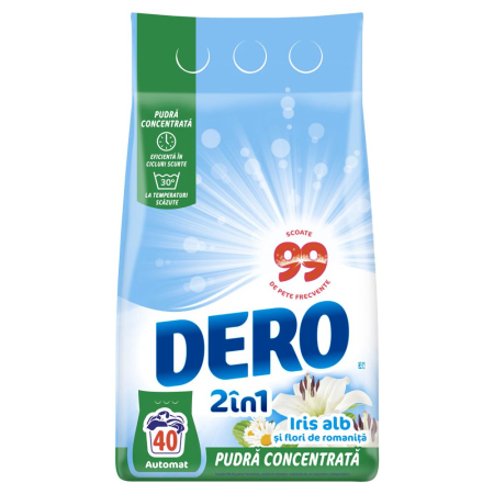Detergent Rufe - Dero Automat 3 kg 2in1 Iris Alb 40 spalari