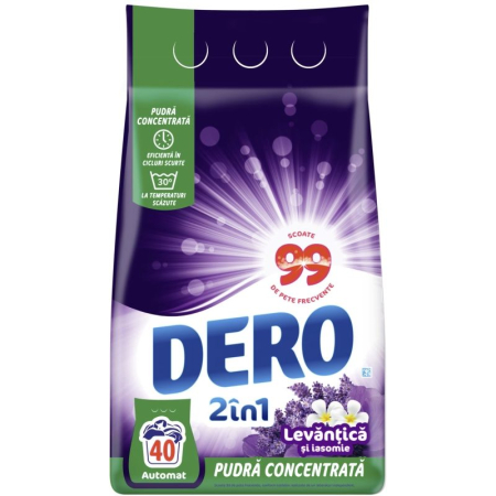 Detergent Rufe - Dero Automat 3 kg 2in1 Levantica si Iasomie 40 spalari
