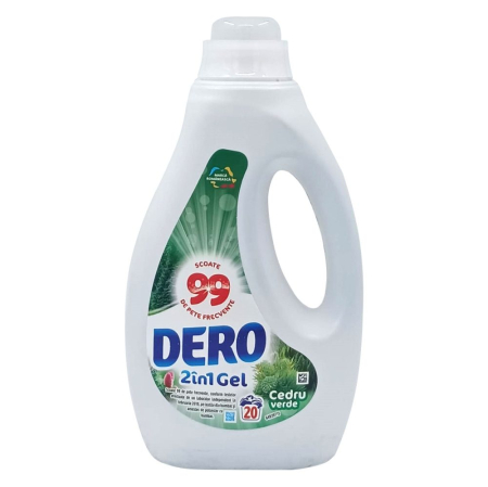 Detergent Rufe - Dero Lichid 1 L 2in1 Cedru Verde 20 spalari