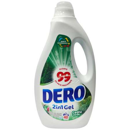 Detergent Rufe - Dero Lichid 2 L 2in1 Cedru Verde 40 spalari