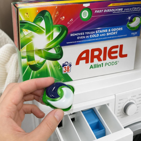 Detergent Capsule, Ariel All-in-1 PODS, 38 buc, Color 3in1 [2]