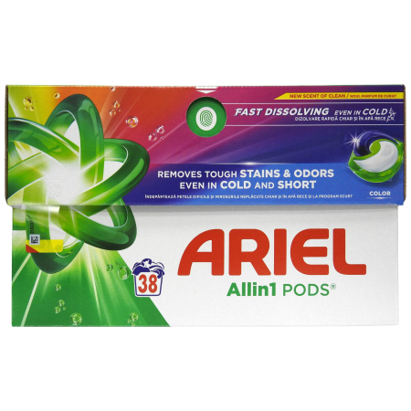 Detergent Rufe - Detergent Capsule, Ariel All-in-1 PODS, 38 buc, Color 3in1