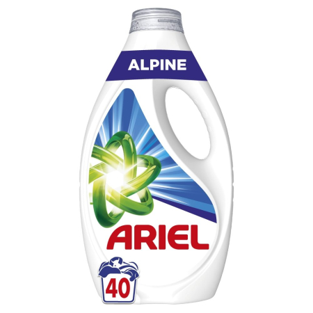 Detergent Rufe - Detergent Lichid, Ariel, 1.8 L Alpin 40 spalari