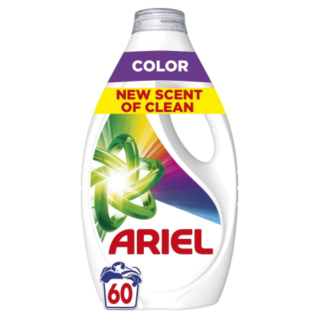 Detergent Rufe - Detergent Lichid, Ariel, 2.7 L Color 60 spalari