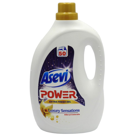 Detergent Rufe - Detergent Lichid, Asevi, 2.5 L Power Luxury Sensation 50 spalari