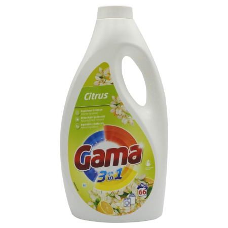 Detergent Rufe - Detergent Lichid, Gama, 3 L Citrus 66 spalari