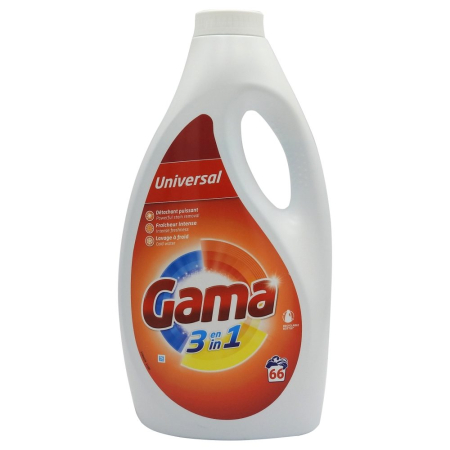 Detergent Rufe - Detergent Lichid, Gama, 3 L Universal 66 spalari