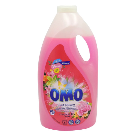 Detergent Rufe - Detergent Lichid, Omo, 5 L Tropical Lily Rose 100 spalari