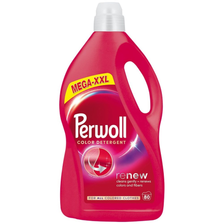 Detergent Rufe - Detergent Lichid, Perwoll, 4 L Renew Color 80 spalari