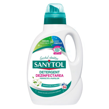 Detergent Rufe - Detergent Lichid, Sanytol, 1.7 L Igiena Perfecta A Rufelor 34 spalari
