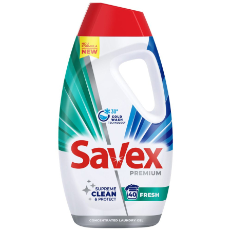 Detergent Rufe - Detergent Lichid, Savex, 1.8 L Fresh 40 spalari
