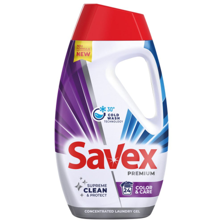 Detergent Si Balsam Rufe - Detergent Lichid, Savex, Premium 1.08 L Color Care 27 spalari