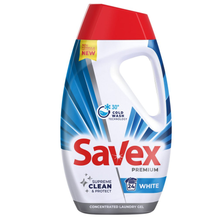 Detergent Rufe - Detergent Lichid, Savex, Premium 1.08 L White 27 spalari