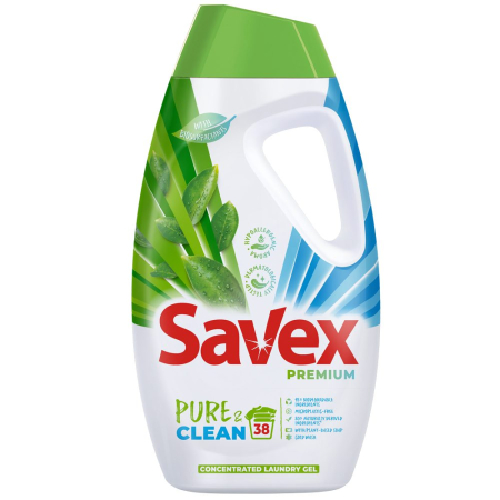 Detergent Rufe - Detergent Lichid, Savex Premium, 1.71 L Pure Clean 38 spalari