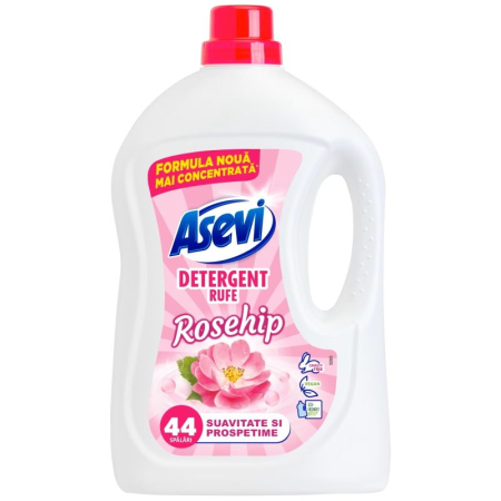 Detergent Si Balsam Rufe - Detergent pentru Rufe, Asevi, Lichid 2.376 L Trandafir Salbatic 44 spalari