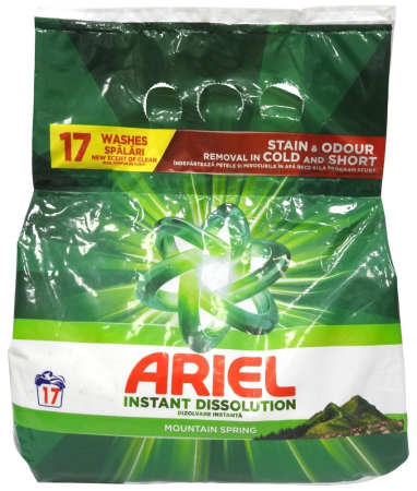 Detergent Si Balsam Rufe - Detergent pentru Rufe Automat, Ariel, 1.105 kg Mountain Spring 17 spalari