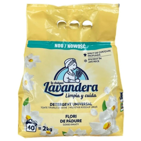 Detergent Rufe - Detergent pentru Rufe Automat, Lavandera, 2 kg Flori de Padure 40 spalari