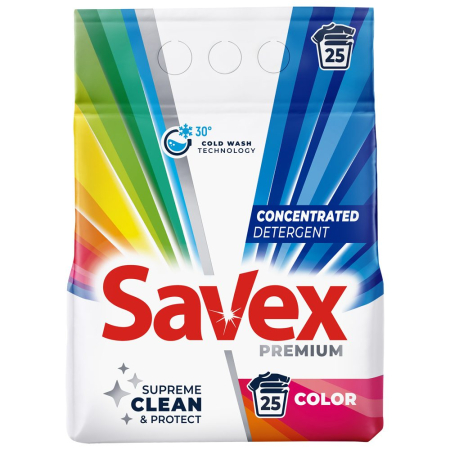 Detergent Si Balsam Rufe - Detergent pentru Rufe Automat, Savex, 2 kg 2in1 Color 25 spalari
