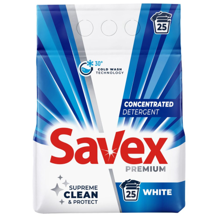 Detergent Si Balsam Rufe - Detergent pentru Rufe Automat, Savex, 2 kg 2in1 White 25 spalari