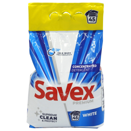 Detergent Rufe - Detergent pentru Rufe Automat, Savex, 3.6 kg White 45 spalari