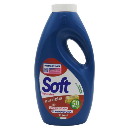 Detergent Si Balsam Rufe - Detergent pentru Rufe, Soft, Lichid 2.25 L Marsiglia 50 spalari