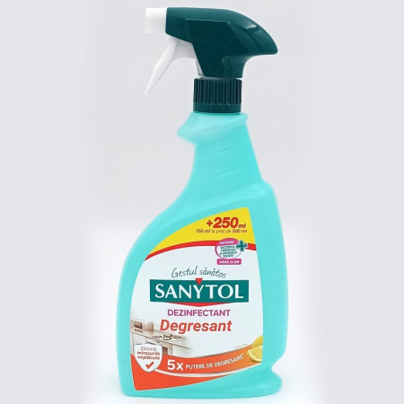 Solutii Suprafete Bucatarie - Dezinfectant, Sanytol, Degresant Bucatarie 750 ml